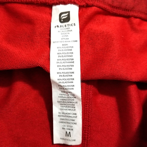 Fabletics NWOT Mesh Side Miramar Shorts Red - Picture 8 of 8